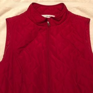Croft&Barrow Red Quilted Vest Sz 1X